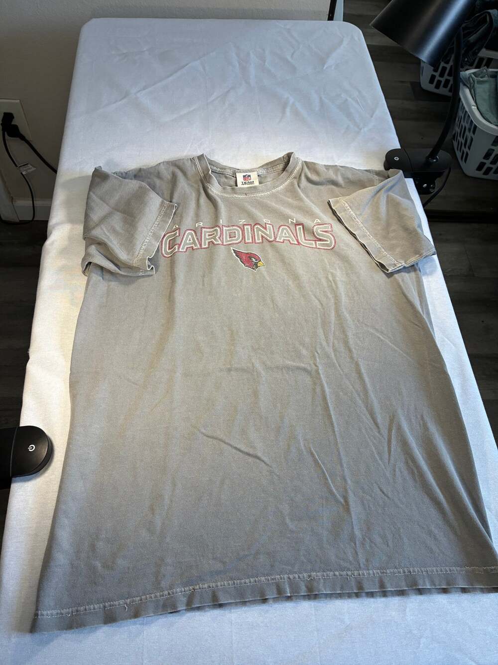 Vintage NFL Arizona Cardinals Football Graphic T Shirt Gray Style Sports Tee